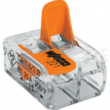 [WAG221412] COMPACT UNIVERSELE KLEM 2X4MM2 TRANSPARANT